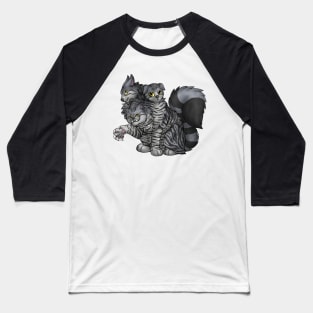 CerPURRus: Grey Tabby Baseball T-Shirt